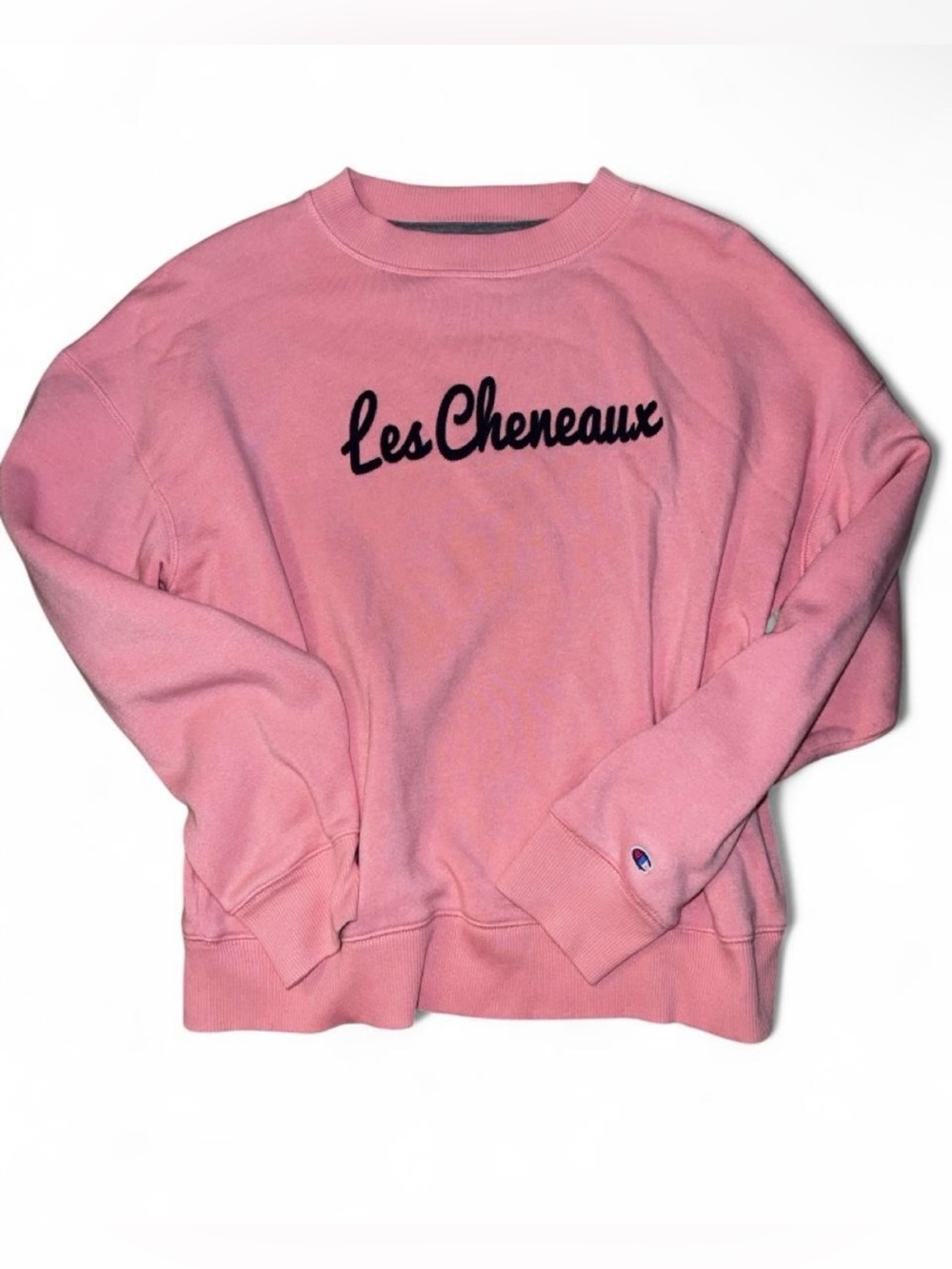 Les Cheneaux Champion Pink Logo Crewneck Sweatshirt